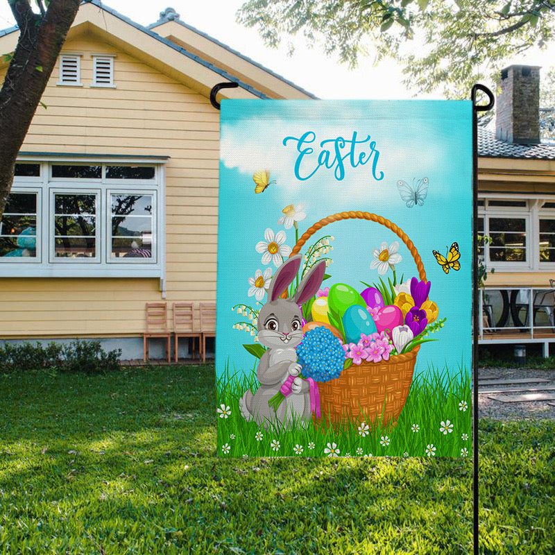 Gift Easter Bunny Flag Banner 30*45CM（11.81IN*17.71IN）