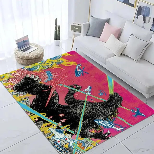 Godzilla Cosplay Carpet Living Room Bedroom Sofa Rug Door Mat