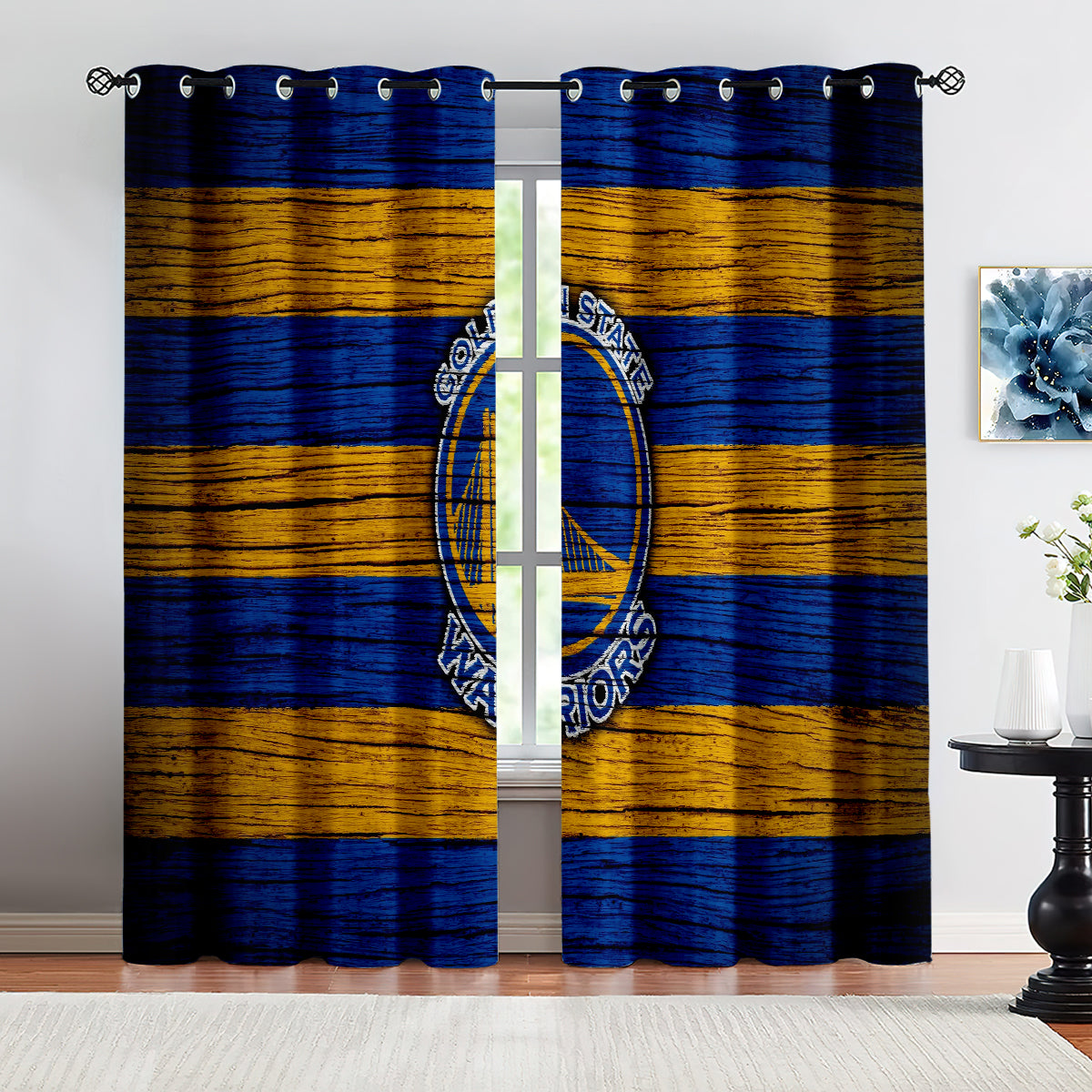 Golden State Basketball Warriors Blackout Curtains Drapes For Window Treatment Set