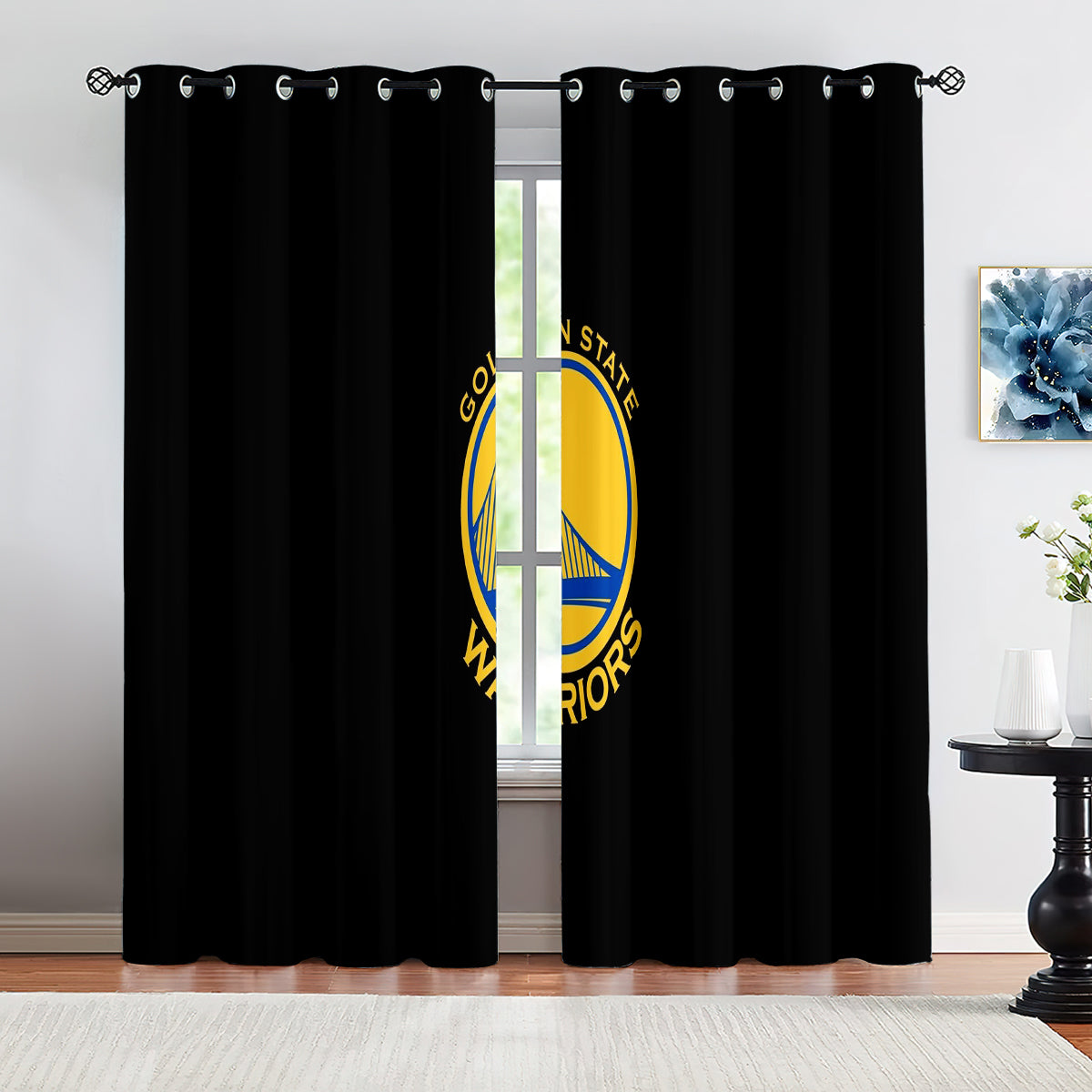 Golden State Basketball Warriors Blackout Curtains Drapes For Window Treatment Set