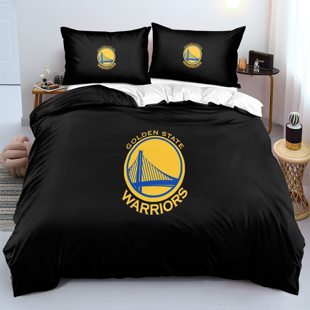 Golden State Basketball Warriors Bedding Set Quilt Cover Without Filler