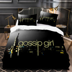 Gossip Girl Duvet Cover Quilt Case Pillowcase Bedding Set Without Filler