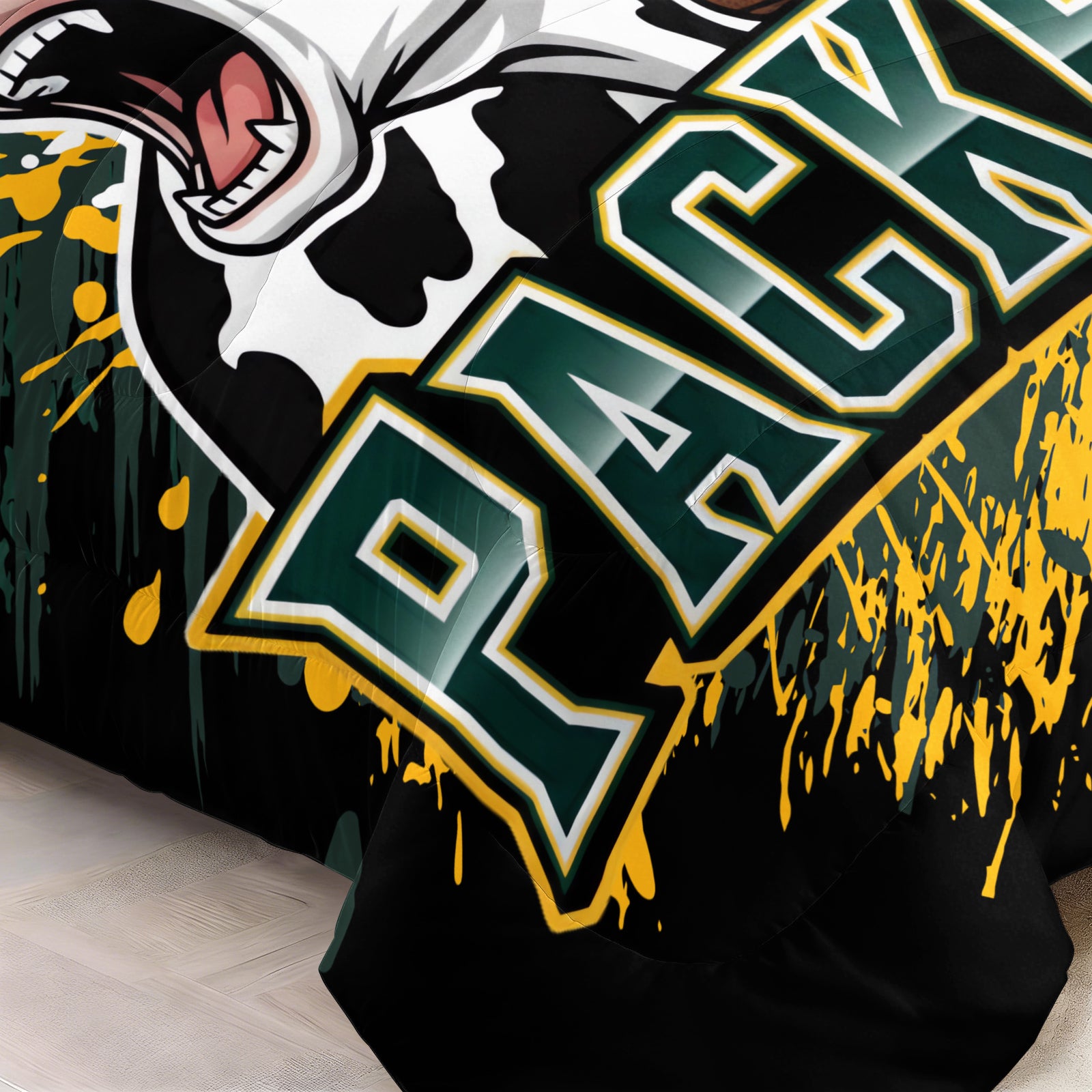 Green Bay Packers Comforter Pillowcase Sets Blanket All Season Reversible Quilted Duvet