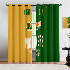 Green Bay Packers Blackout Curtains Drapes For Window Treatment Set