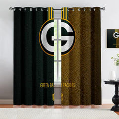 Green Bay Packers Blackout Curtains Drapes For Window Treatment Set
