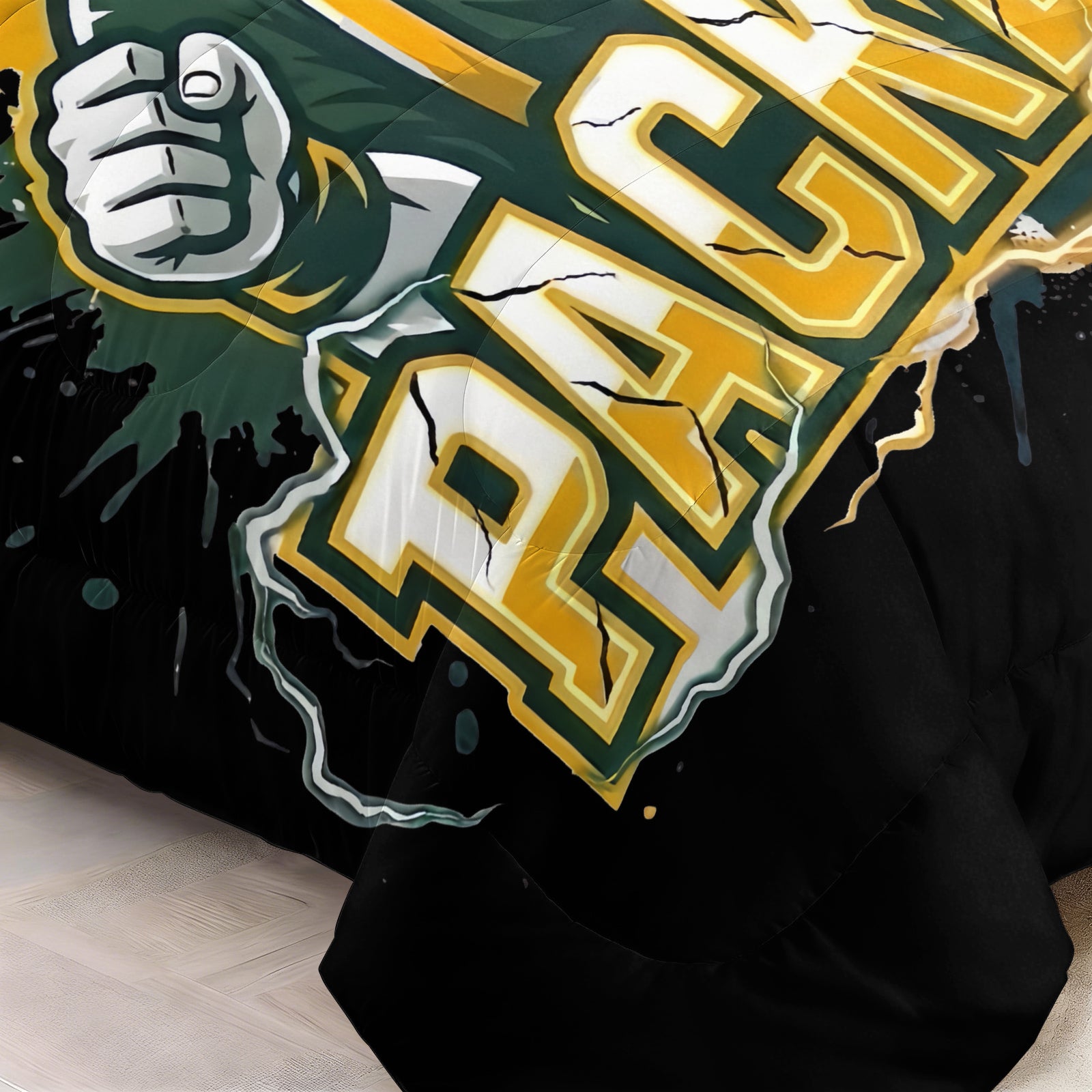 Green Bay Packers Comforter Pillowcase Sets Blanket All Season Reversible Quilted Duvet