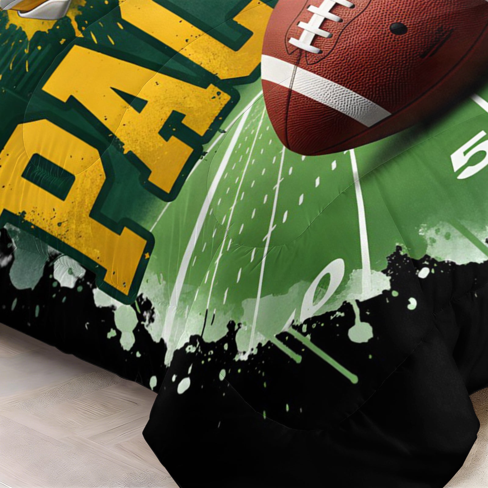 Green Bay Packers Comforter Pillowcase Sets Blanket All Season Reversible Quilted Duvet