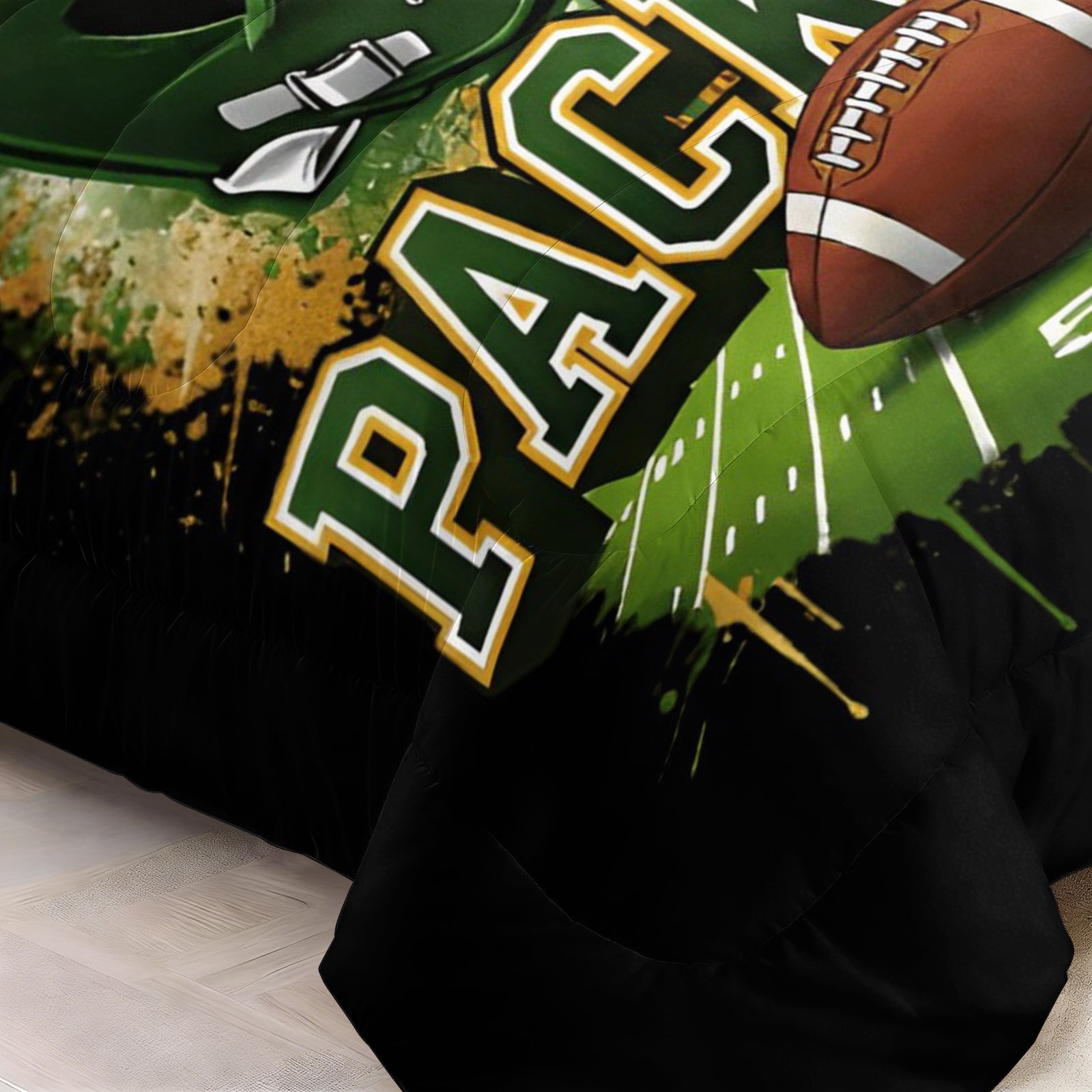 Green Bay Packers Comforter Pillowcase Sets Blanket All Season Reversible Quilted Duvet