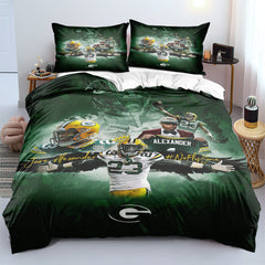 Green Bay Packers Football League Duvet Cover Quilt Cover Pillowcase Bedding Set