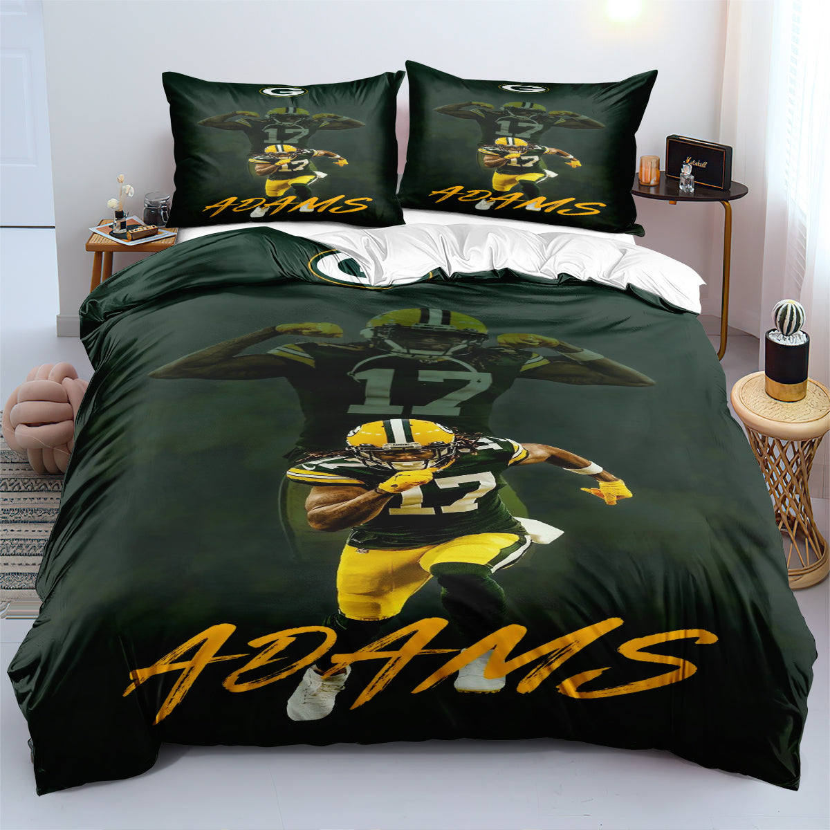 Green Bay Packers Football League Duvet Cover Quilt Cover Pillowcase Bedding Set