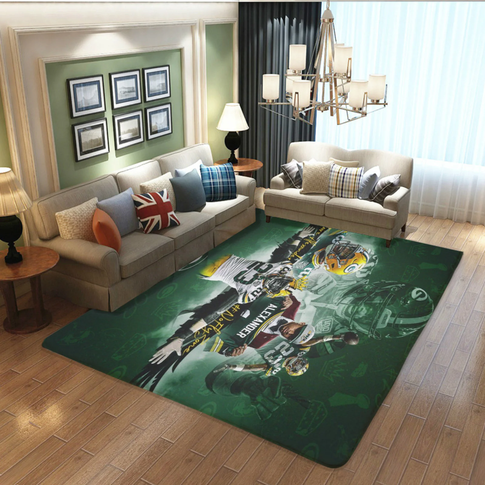 Green Bay Football Team Carpet Living Room Bedroom Mats Kitchen Bathroom Rugs