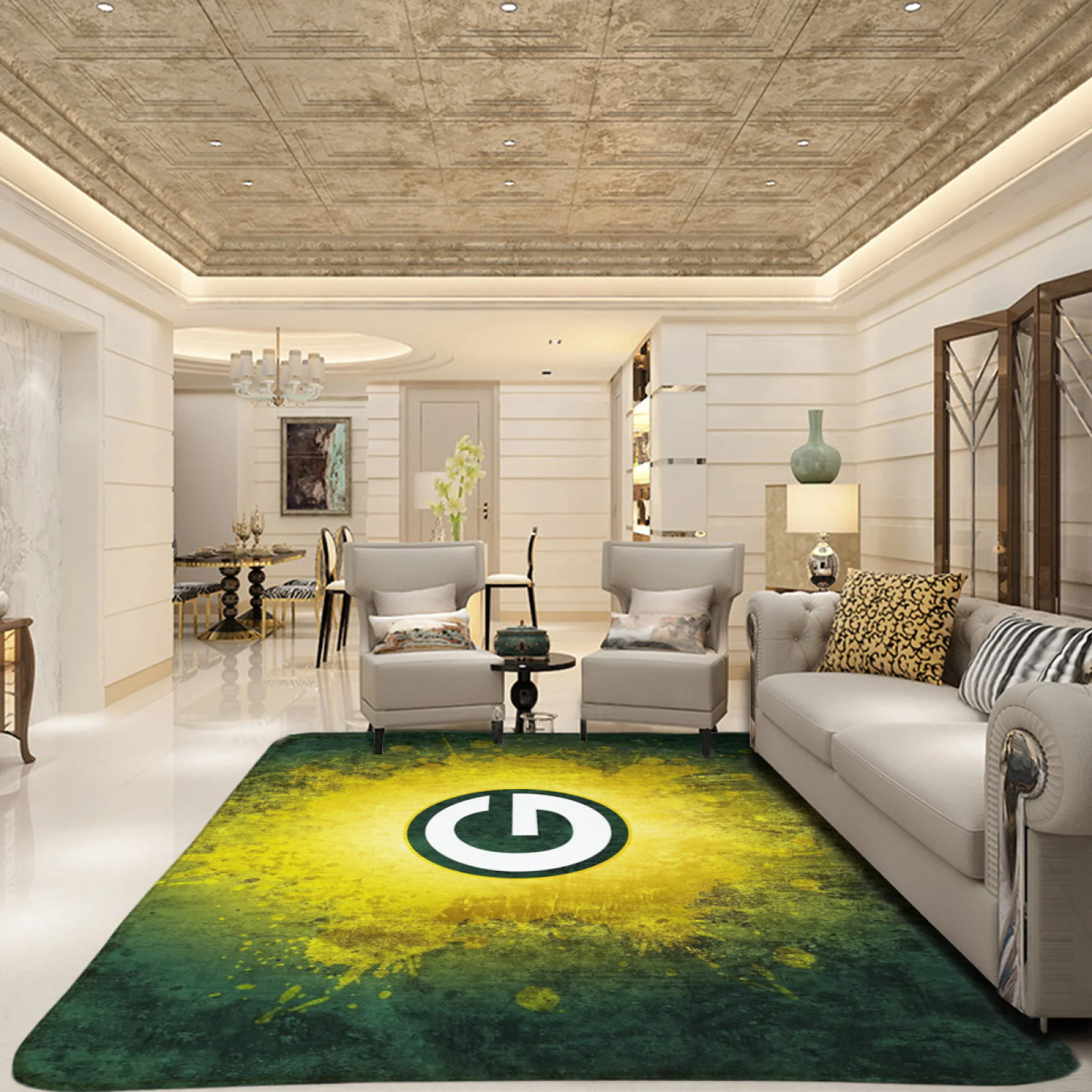 Green Bay Football Team Carpet Living Room Bedroom Mats Kitchen Bathroom Rugs