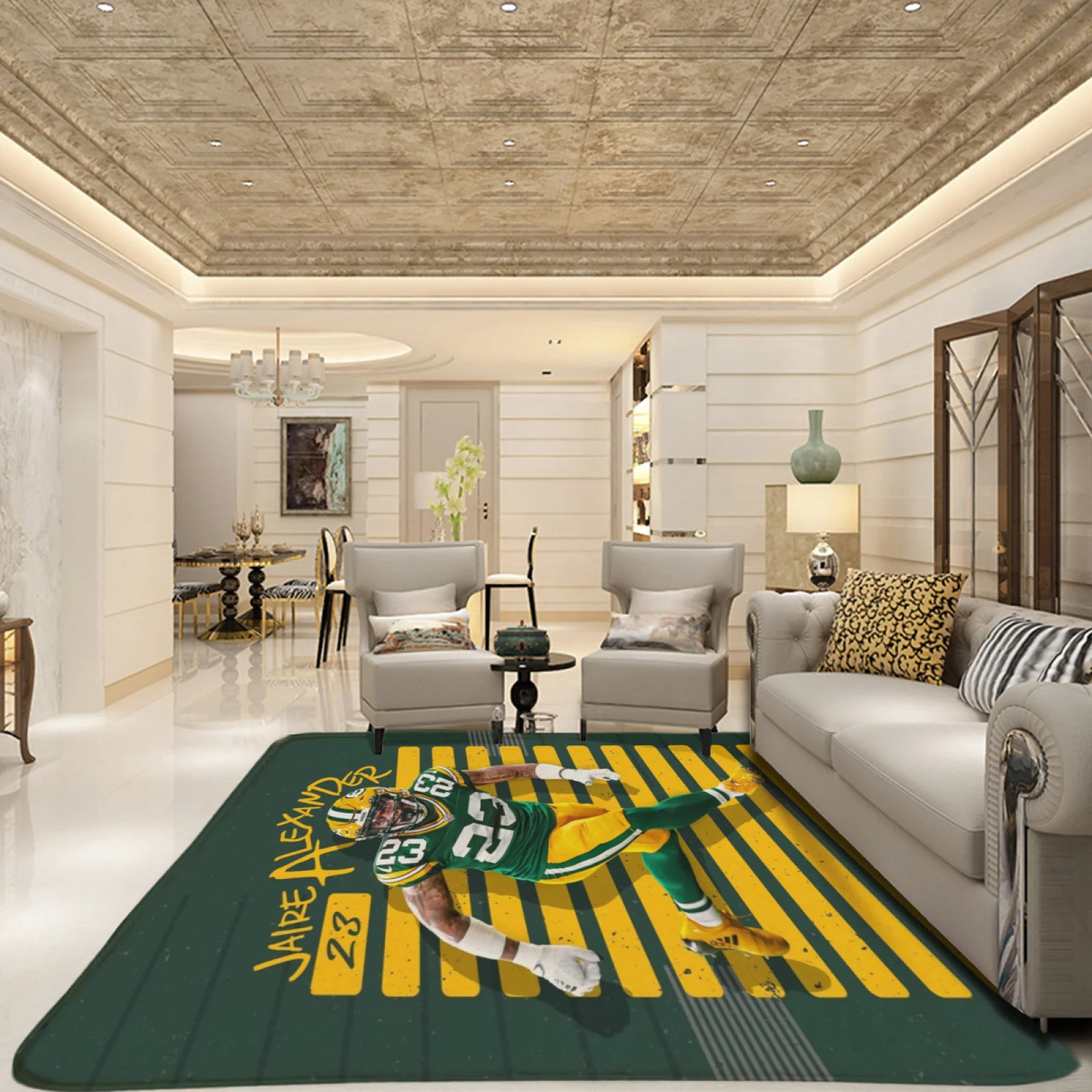 Green Bay Football Team Carpet Living Room Bedroom Mats Kitchen Bathroom Rugs