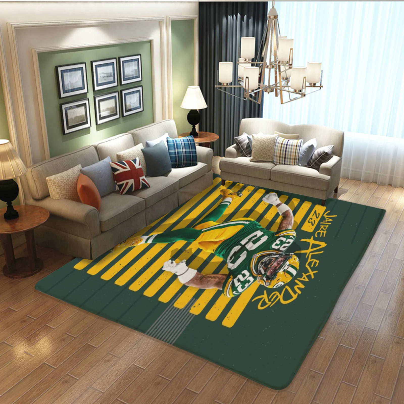 Green Bay Football Team Carpet Living Room Bedroom Mats Kitchen Bathroom Rugs