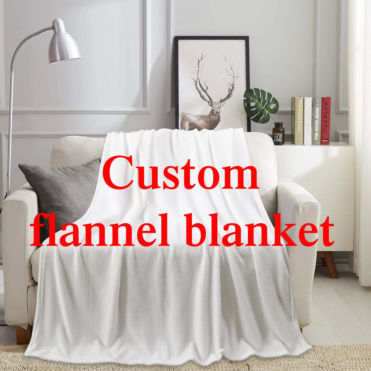 Custom Made 3D Printed Plush Blanket Flannel Fleece Throw Warm Gift for Kids Adults Home Office