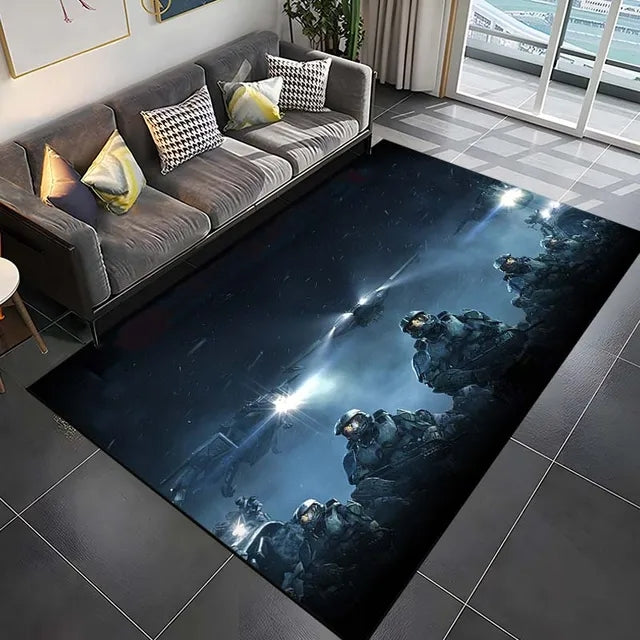 Halo Infinite Graphic Carpet Living Room Bedroom Sofa Rug Door Mat Kitchen Bathroom