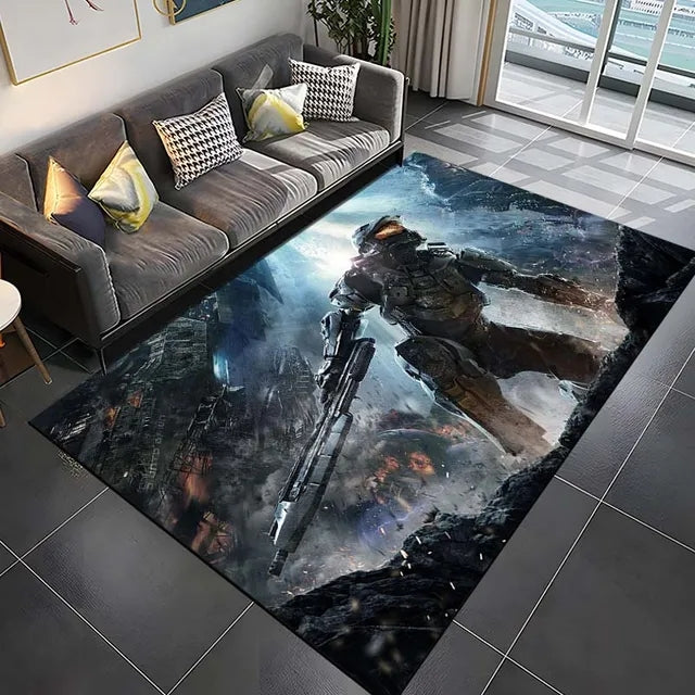 Halo Infinite Graphic Carpet Living Room Bedroom Sofa Rug Door Mat Kitchen Bathroom