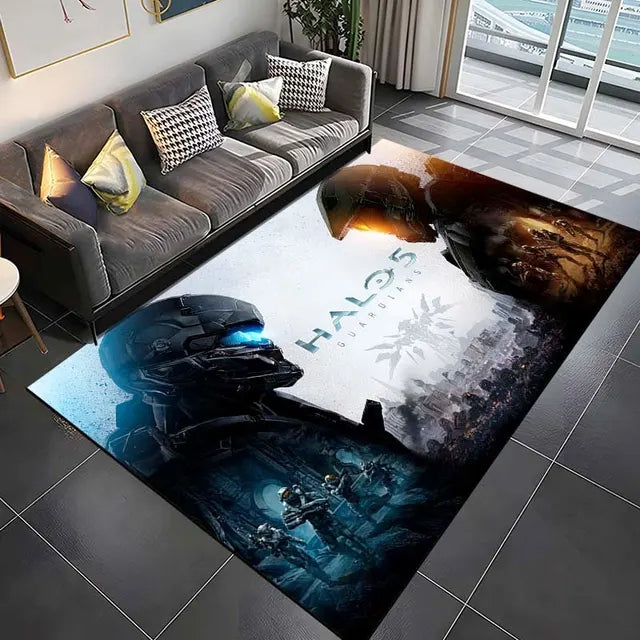 Halo Infinite Graphic Carpet Living Room Bedroom Sofa Rug Door Mat Kitchen Bathroom