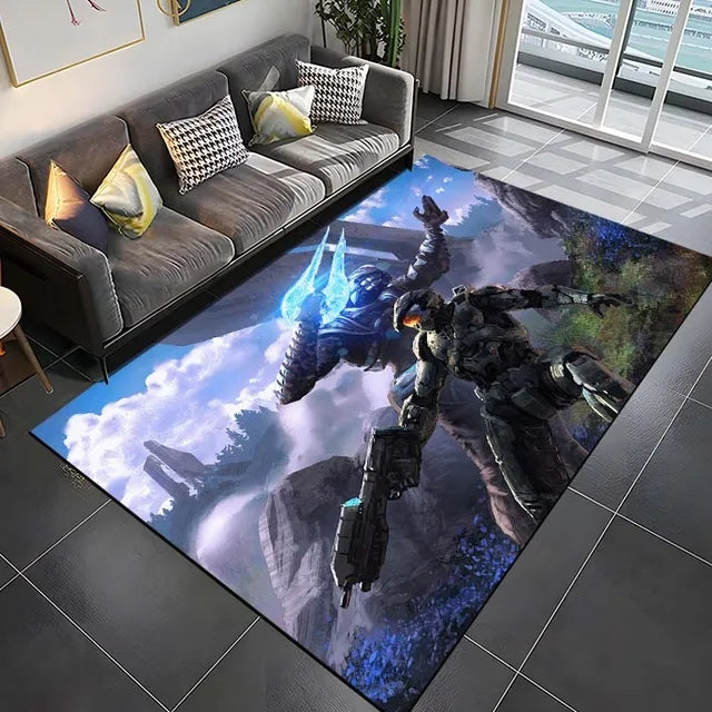 Halo Infinite Graphic Carpet Living Room Bedroom Sofa Rug Door Mat Kitchen Bathroom