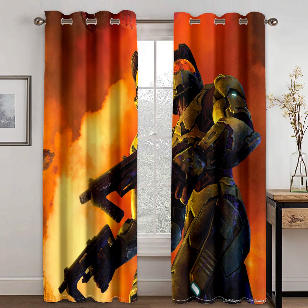 Halo Infinite Blackout Curtain for Bedroom Window Treatment