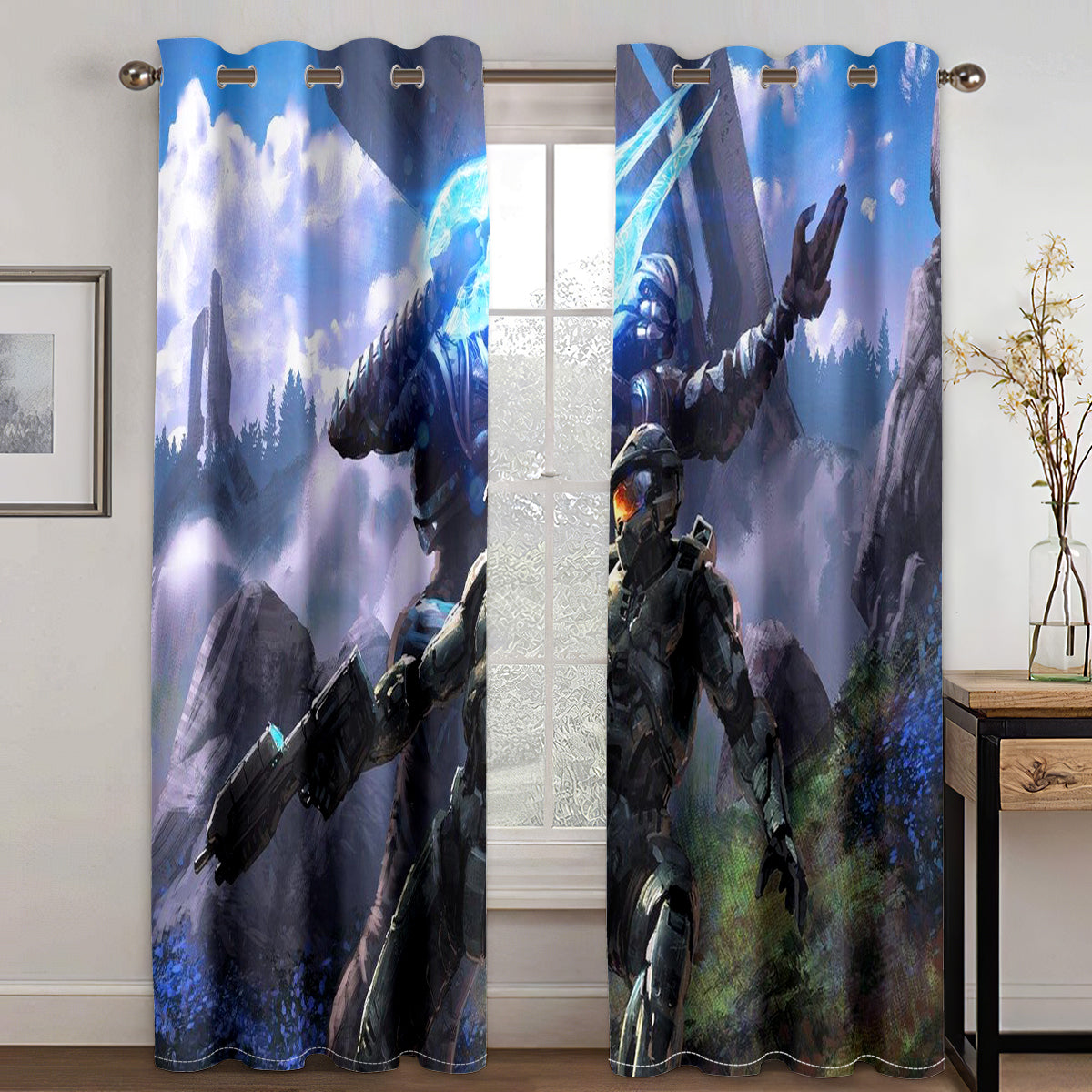 Halo Infinite Blackout Curtain for Bedroom Window Treatment