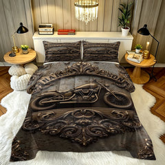 Harley Davidson Motorcycle Comforter Pillowcase Sets Blanket All Season Reversible Quilted Duvet
