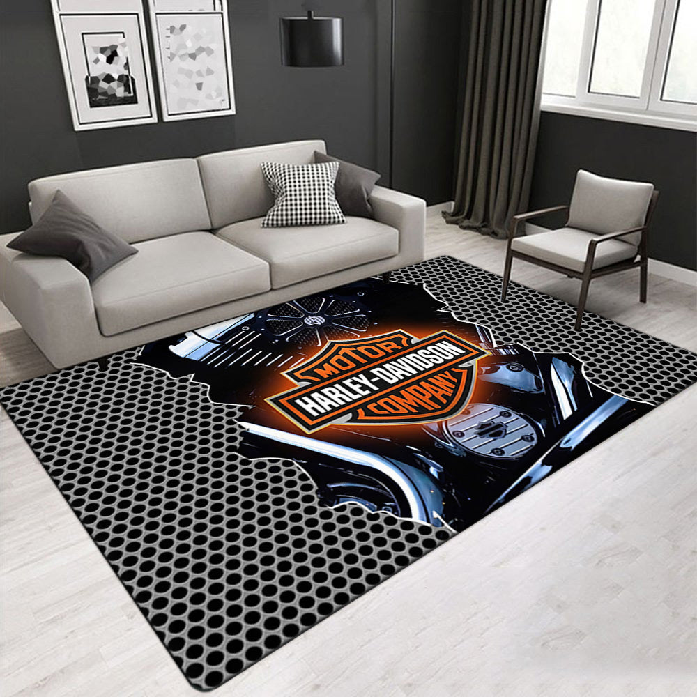 Harley Davidson Motorcycle Carpet Living Room Bedroom Mats Kitchen Bathroom Rugs