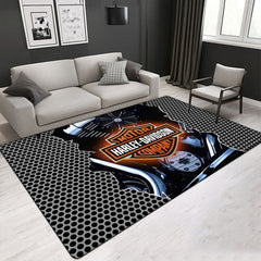 Harley Davidson Motorcycle Carpet Living Room Bedroom Mats Kitchen Bathroom Rugs