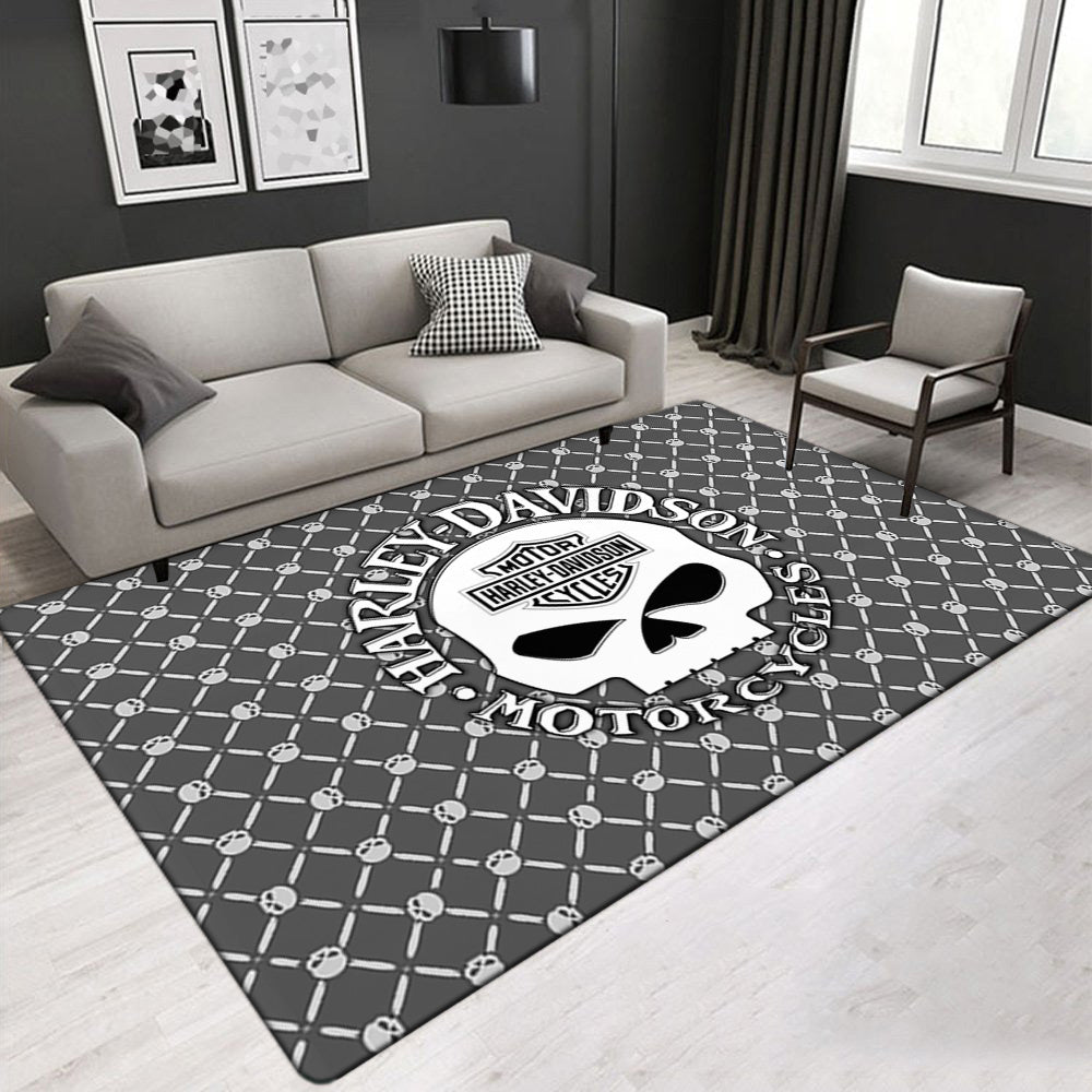 Harley Davidson Motorcycle Carpet Living Room Bedroom Mats Kitchen Bathroom Rugs