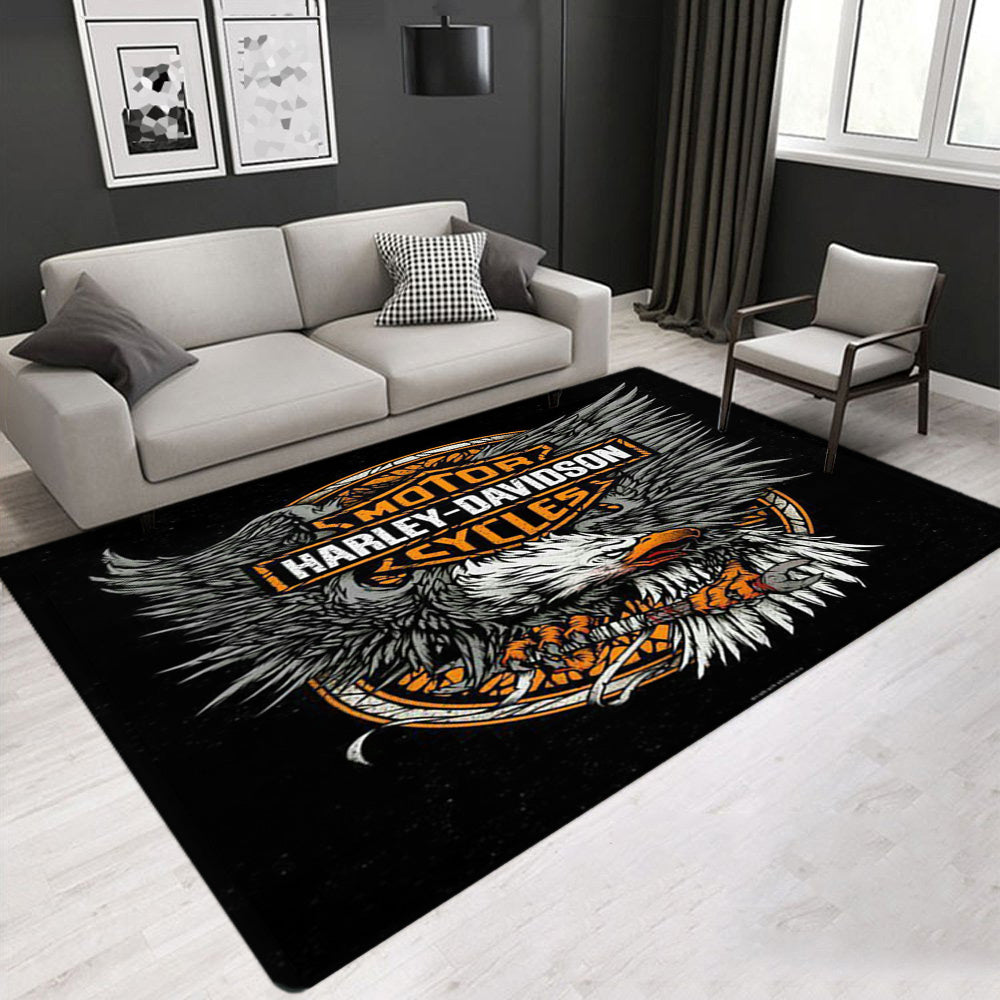 Harley Davidson Motorcycle Carpet Living Room Bedroom Mats Kitchen Bathroom Rugs