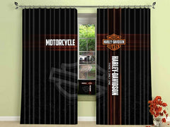 Harley Motor Blackout Curtains Drapes For Window Treatment Set