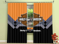 Harley Motor Blackout Curtains Drapes For Window Treatment Set