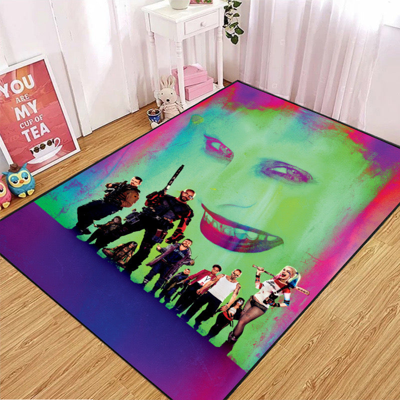 Harley Quinn Cosplay Carpet Living Room Bedroom Sofa Rug Door Mat