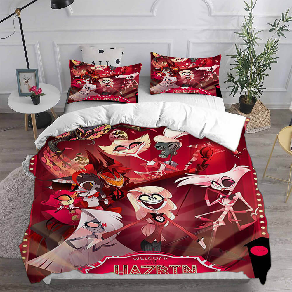 Hazbin Hotel Alastor Cosplay Duvet Cover Quilt Case Pillowcase Bedding Set