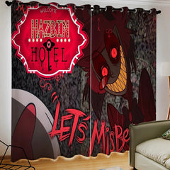Hazbin Hotel Blackout Curtain for Living Room Bedroom Window Treatment