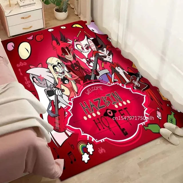 Hazbin Hotel Carpet Living Room Bedroom Sofa Rug Door Mat