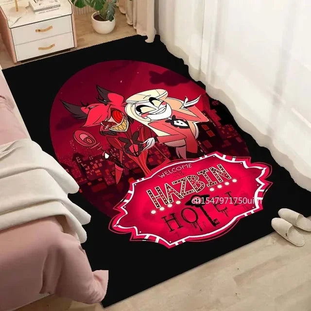 Hazbin Hotel Carpet Living Room Bedroom Sofa Rug Door Mat