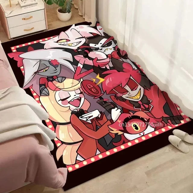 Hazbin Hotel Carpet Living Room Bedroom Sofa Rug Door Mat