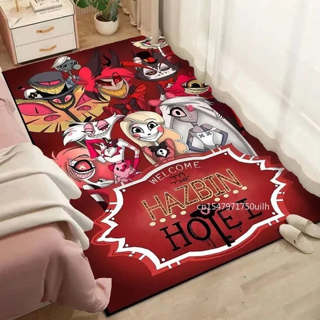 Hazbin Hotel Carpet Living Room Bedroom Sofa Rug Door Mat