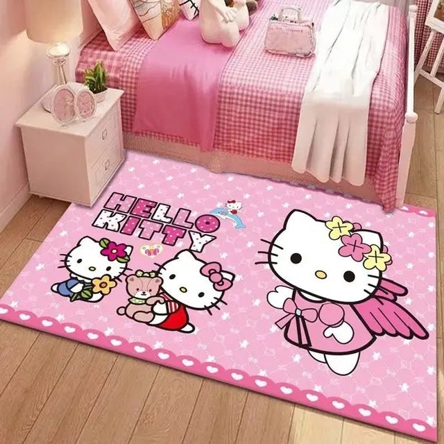 Hello Kitty Graphic Carpet Living Room Bedroom Sofa Rug Door Mat Kitchen Bathroom