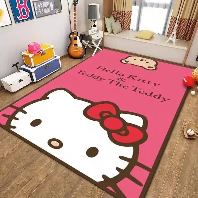 Hello Kitty Graphic Carpet Living Room Bedroom Sofa Rug Door Mat Kitchen Bathroom