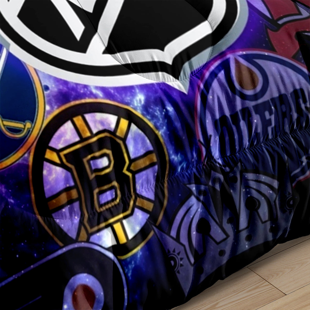 Hockey League Comforter Pillowcase Sets Blanket All Season Reversible Quilted Duvet