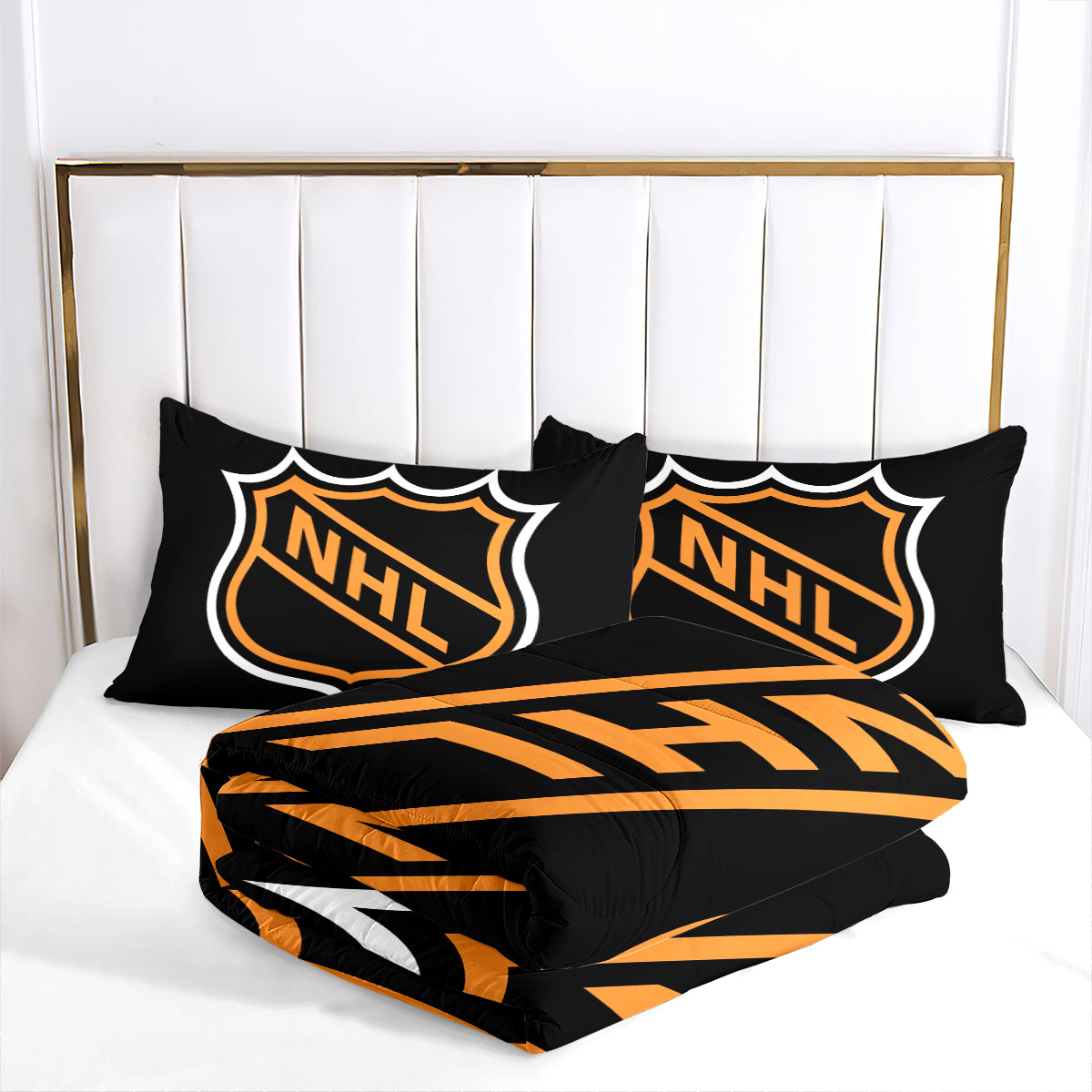 Hockey League Comforter Pillowcase Sets Blanket All Season Reversible Quilted Duvet