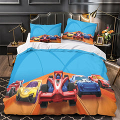 Hot Wheels Duvet Cover Quilt Case Pillowcase Bedding Set Without Filler