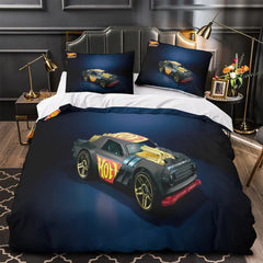 Hot Wheels Duvet Cover Quilt Case Pillowcase Bedding Set Without Filler