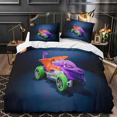 Hot Wheels Duvet Cover Quilt Case Pillowcase Bedding Set Without Filler