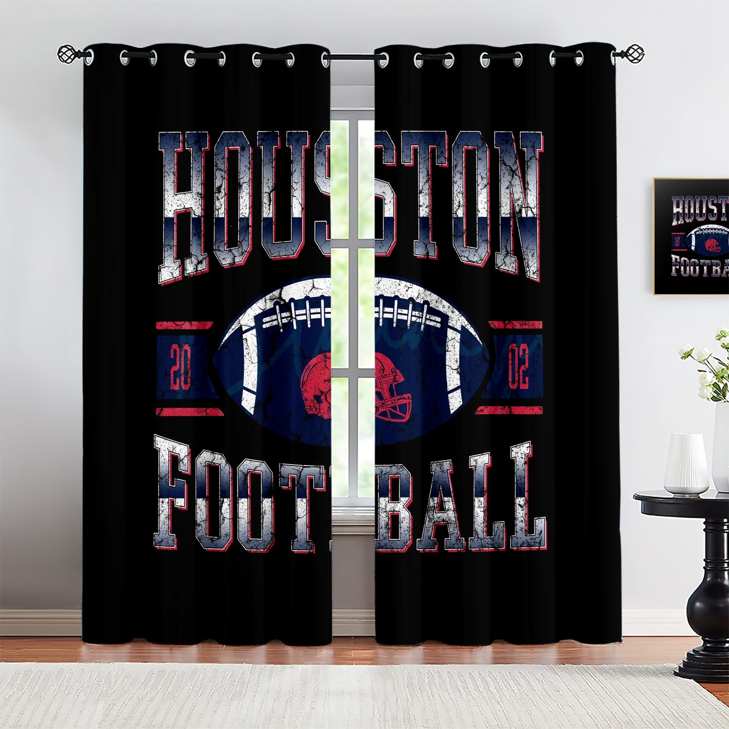 Houston Texans Blackout Curtains Drapes For Window Treatment Set