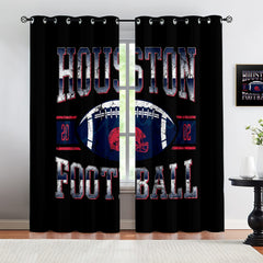 Houston Texans Blackout Curtains Drapes For Window Treatment Set