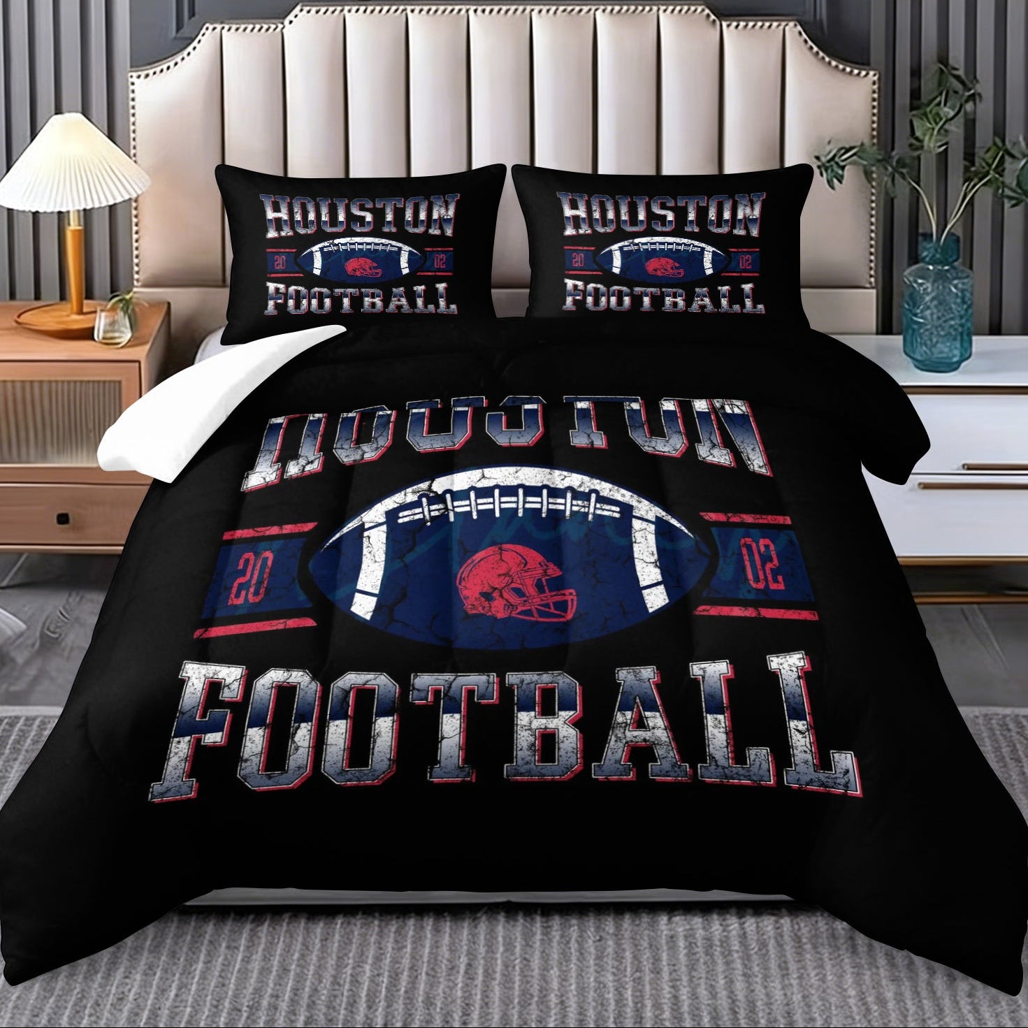 Houston Texans Comforter Pillowcase Sets Blanket All Season Reversible Quilted Duvet