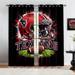 Houston Texans Blackout Curtains Drapes For Window Treatment Set